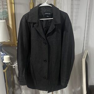 London Fog Men’s Dark Gray Pea Coat